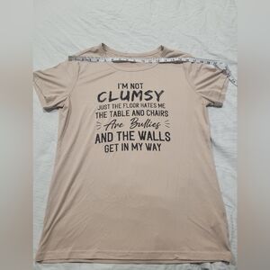 Soft Beige Funny Clumsy T-shirt